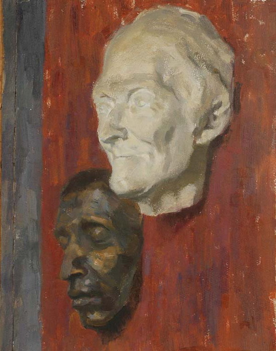 1930-е Натюрморт с масками Вольтера и Пушкина. к. м., 44,5х35 см. (549x700, 114Kb)