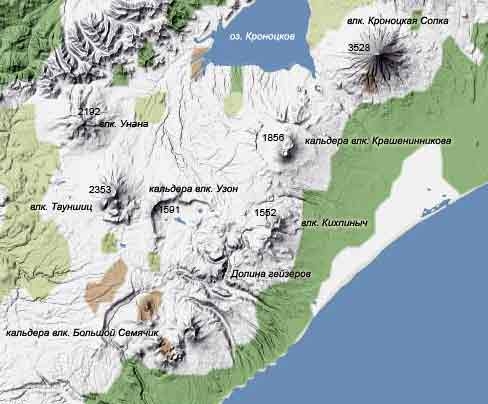 Долина смерти камчатка карта