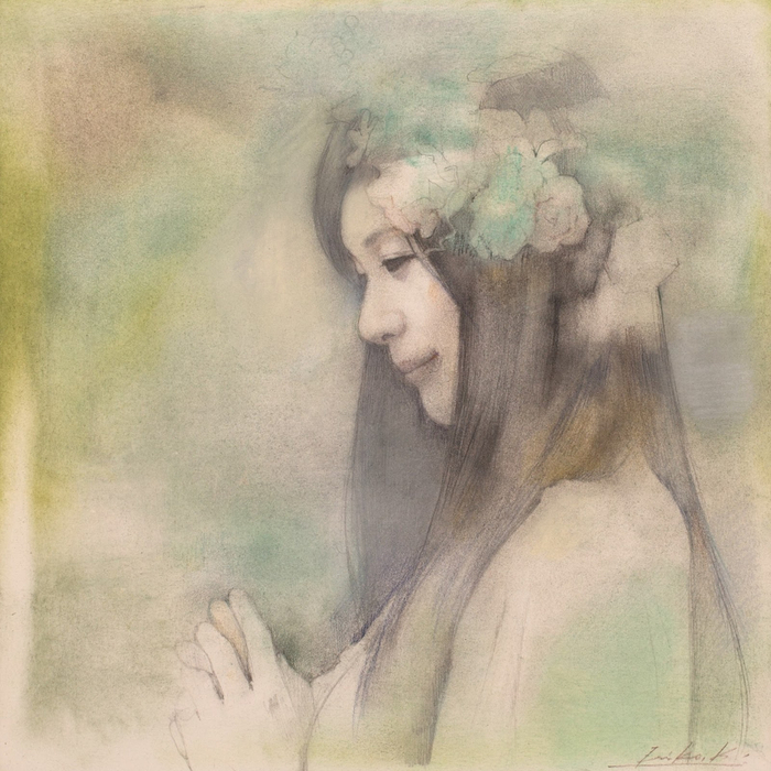 Запутался ветер. Kokawa Eriko - японская художница. Yoxi Kokawa.