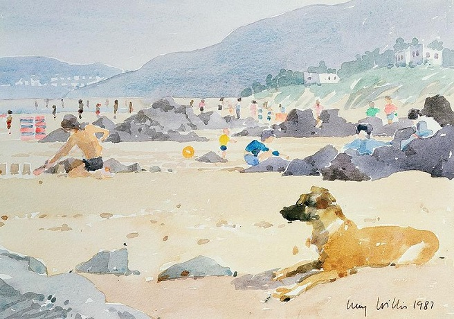 Dog on the Beach (656x460, 279Kb)