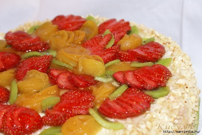 Сливочный ягодно-фруктовый торт. Вкусный рецепт (19) (655x438, 165Kb)