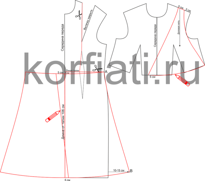 Dress-with-V-neck-pattern-720x634 (700x616, 98Kb)