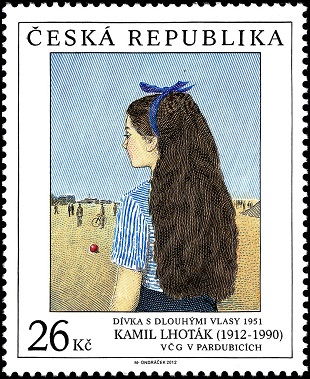 Kamil-Lhot-aacute-k-A-long-haired-girl-around-1951 (310x379, 74Kb)