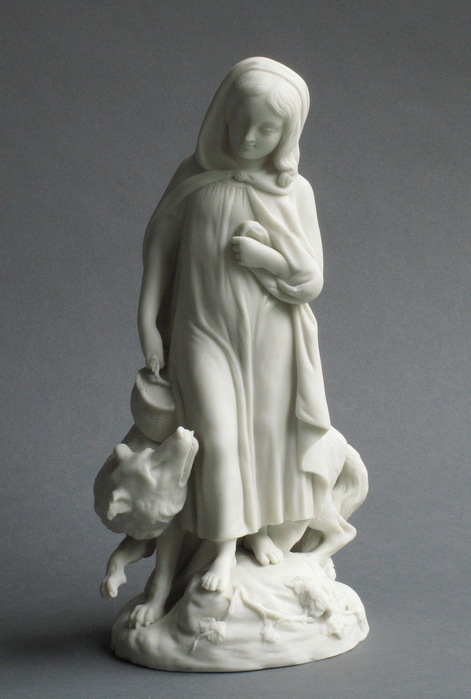 1847 Copeland Parian figure of Little Red Riding Hood, sculpted by Thomas Woolner (471x700, 73Kb)