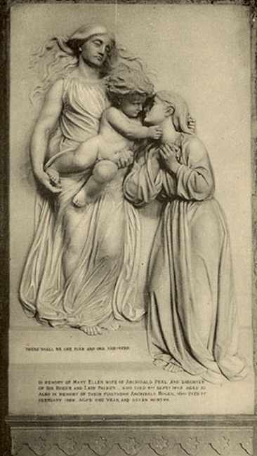 1867 Heavenly Welcome  -. Wrexham Church, North Wales. In memory of Mrs. Archibald Peel and Son. (366x650, 85Kb)