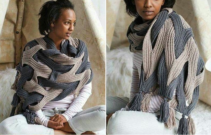 Узоры для шарфа спицами - вязаные шарфы со схемами