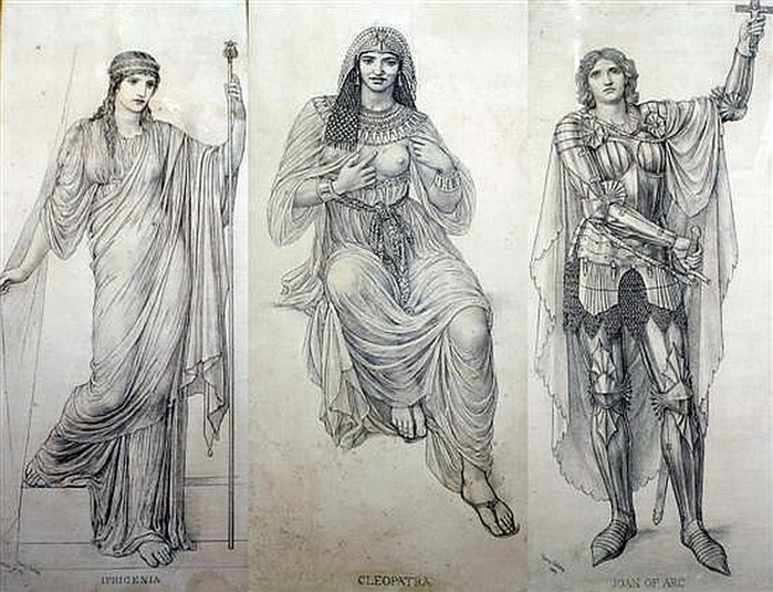 Iphigenia, Cleopatra & Joan of Arc. , . 42 x 18.5  (700x535, 139Kb)