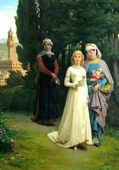1877 First Meeting of Dante and Beatrice.  (492x700, 148Kb)