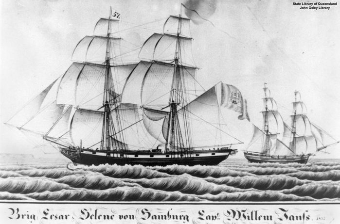Cesar_&_Helene._Wooden_Two_mast_ships_1856_J._C._Godeffroy,_Reiherstieg (700x462, 192Kb)