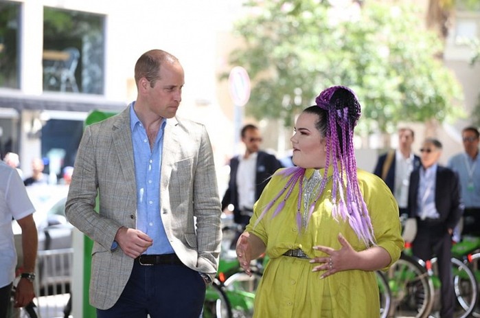 Принц Уильям прогулялся с победительницей «Евровидения» по улицам Тель Авива