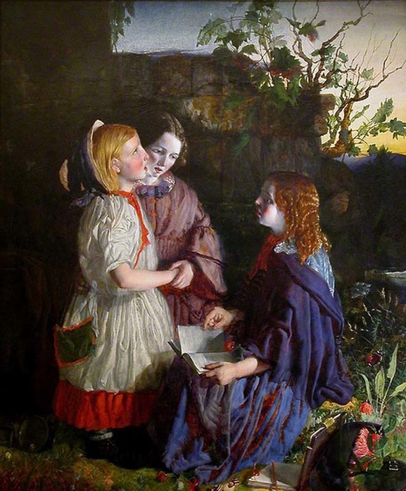1856 Three Girls in a Landscape () Atribute. , . 6551 . (577x700, 129Kb)