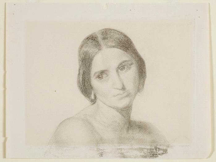 1860 Study of a Woman's Head. , . 19,214 . Manchester City Galleries (700x525, 68Kb)