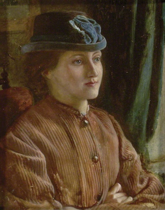 1865 The Artist's Wife by Robert Braithwaite Martineau, Martineau married Maria Wheeler in 1865. (551x700, 121Kb)