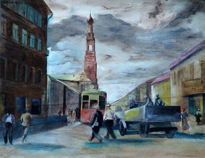 1926 Улица в Казани. (Чуваш. худ. музей) (700x539, 111Kb)