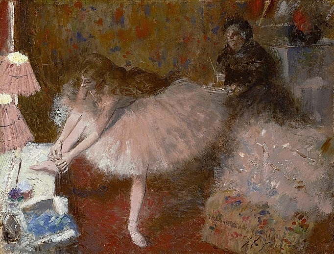 + Danseuse dans sa loge ---Dancer in Her Dressing Room. 1890 (682x518, 414Kb)