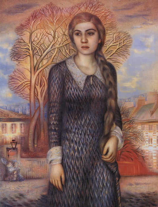 1929 Нина. (Девушка с косой). Х, м. 117 x 90 см. ГРМ (533x700, 174Kb)