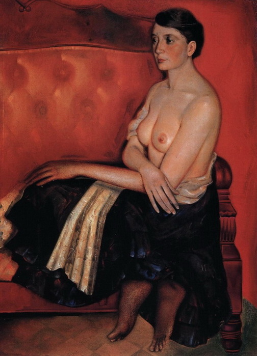 1933-1934 Портрет Л. Арбатской. Х, м. 103х80 см. (504x700, 99Kb)