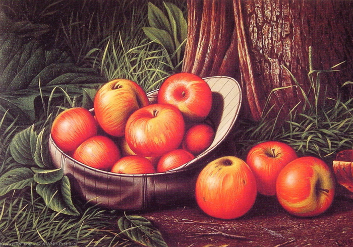 Levi_wells_prentice-still_life_of_apples_in_a_giants_cap (700x490, 499Kb)