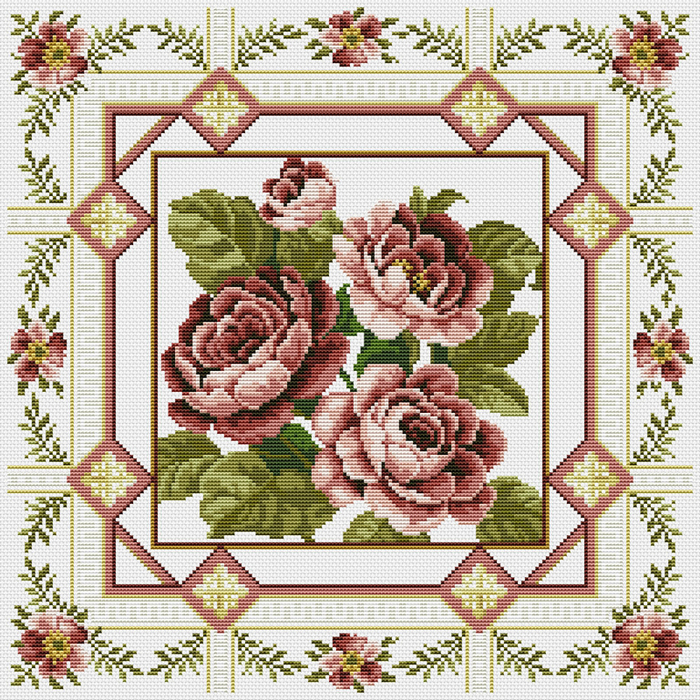 Викторианская роза (700x700, 815Kb)