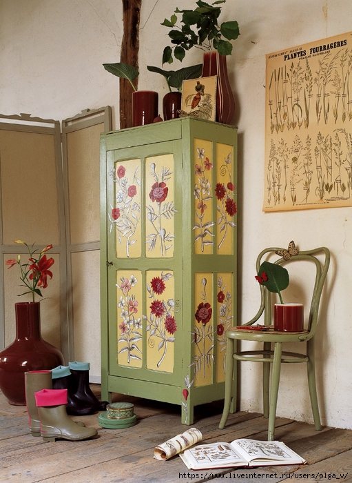 armoire-fleurs-peinture-collage (511x700, 316Kb)