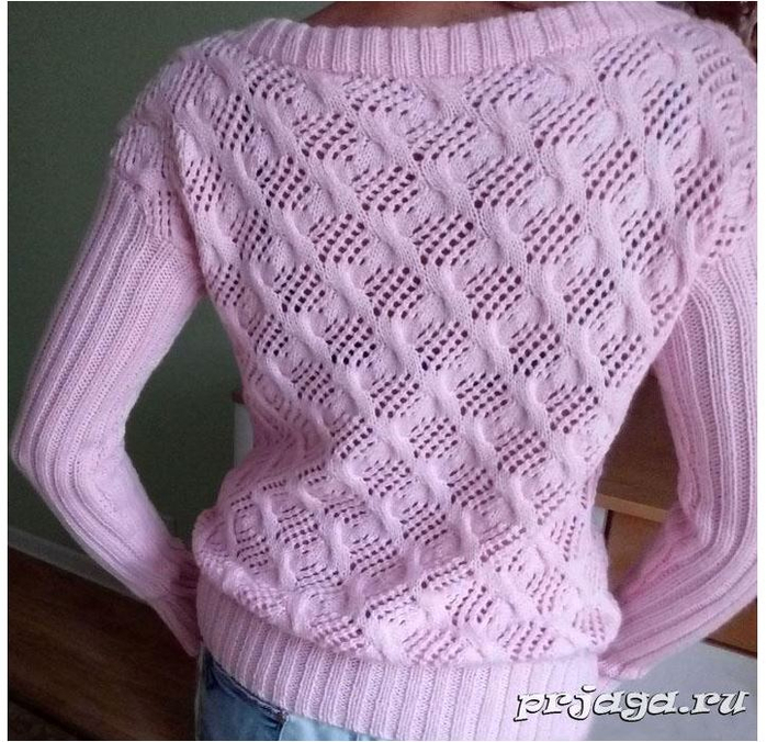 Вяжем пуловер «Сердечный»