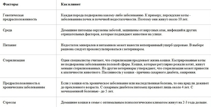 Оценка продолжительности жизни породистых кошек проект