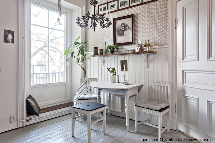 Accente vintage și shabby chic într-un apartament de 92 m² 11 (700x466, 251Kb)
