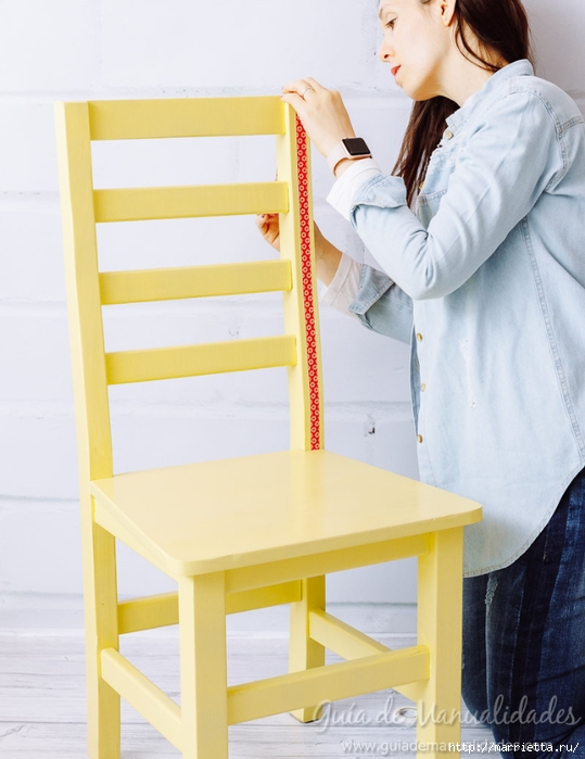 Декорируем кухонный стул цветным скотчем (5) (539x700, 207Kb)