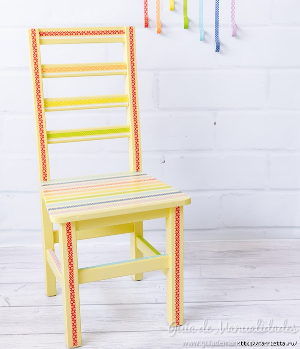 Декорируем кухонный стул цветным скотчем (12) (602x700, 205Kb)