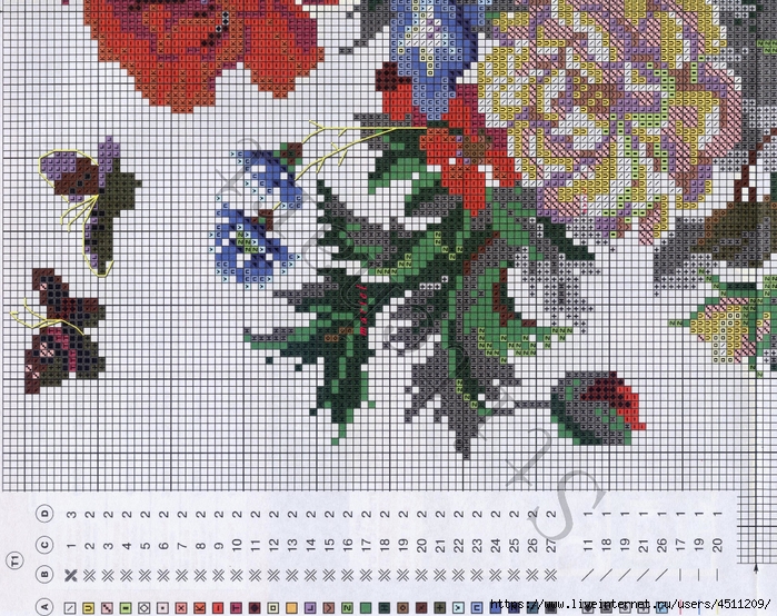 Stitchart-buket-s-goroshkom1 (700x554, 470Kb)