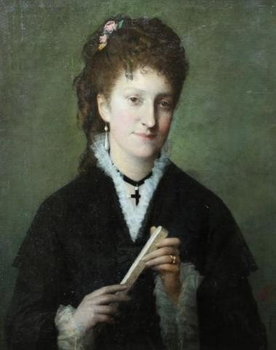 1873 PORTRAIT OF WOMAN. , .  29 x 24 inches  (553x700, 75Kb)