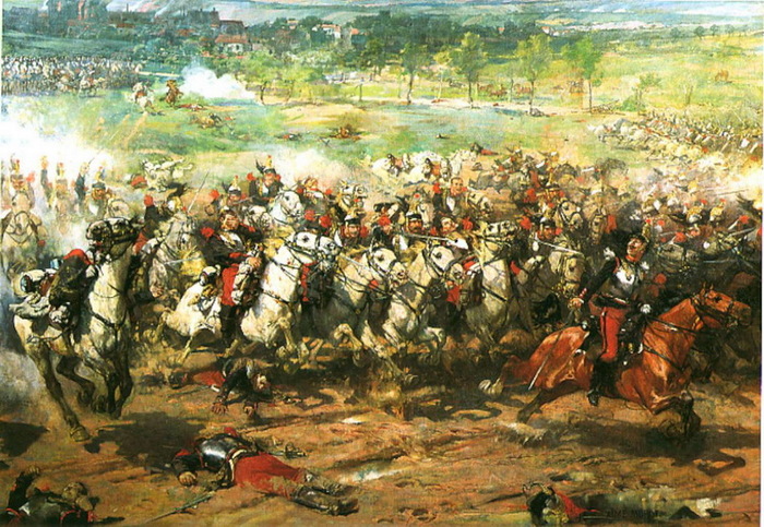 1887 3ème Cuirassiers a Helsass Hausen,  (Versailles museum) (700x483, 190Kb)