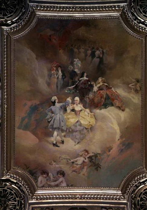 1902 Dance through the Ages from the ceiling of the ballroom (mural) (488x700, 112Kb)