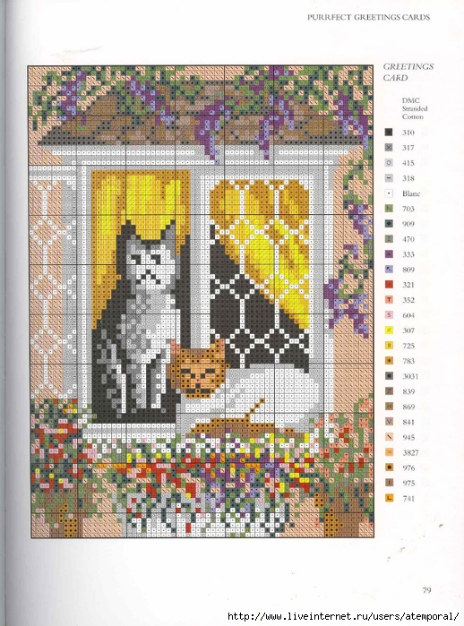 CATS NEEDLEPOINT CATS. (76) (518x700, 328Kb)
