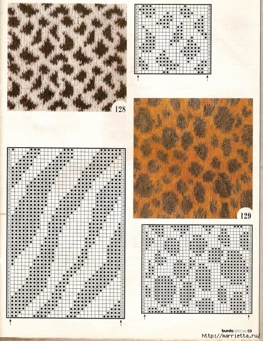 Жаккардовые орнаменты. Схемы вязания (10) (540x700, 340Kb)