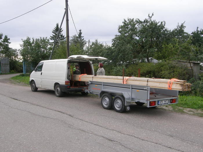 Перевозка грузов на прицепе