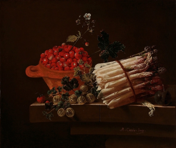 5229398_1430pxAdriaen_Coorte__Stilleven_met_een_kom_aardbeien_kruisbessen_en_een_bundel_asperges_op_een_tafel (700x587, 265Kb)