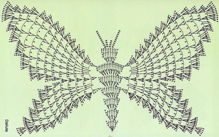 Топ бабочка крючком схема и описание