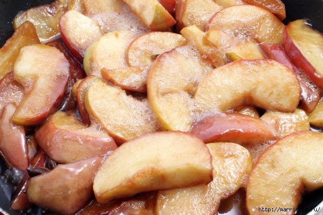 Яблочный пирог-перевертыш. Пошаговый рецепт (8) (629x419, 251Kb)