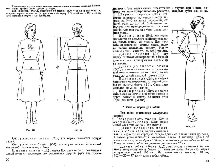 Как снять мерки на платье для женщины
