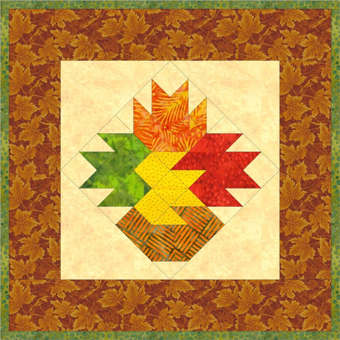 92057553_Leaf_Vase_One_Block_Wall_Quilt (700x700, 649Kb)