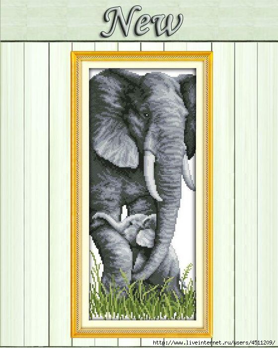 elephant-mother-and-son-baby-animal-counted (560x700, 206Kb)