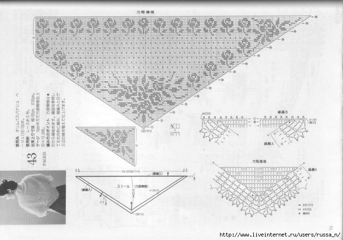 Шали крючком схемы филейное вязание крючком