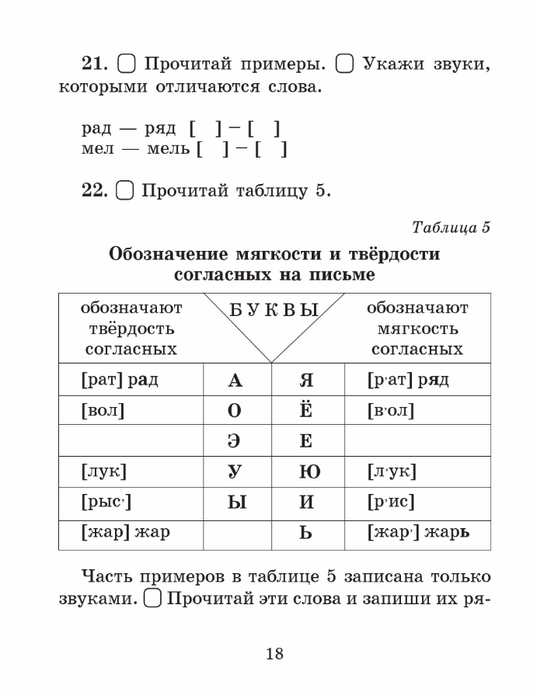 Отметь на схеме какими звуками различаются слова