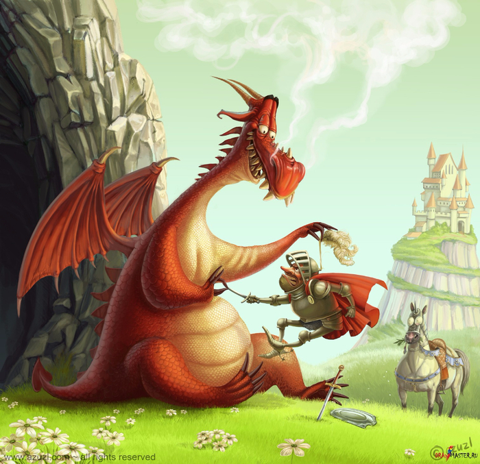 DrawMaster.ru_drakon-i-ricar-10 (700x677, 506Kb)