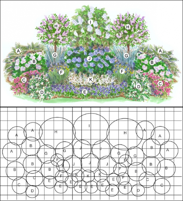 На рисунке изображен план клумбы с цветами вокруг которой нужно поставить изгородь сколько