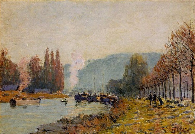 The Seine at Bougival (1873). (645x443, 349Kb)