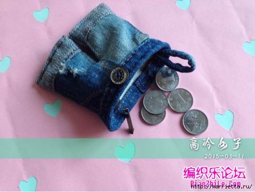 Шьем миниатюрный кошелек Джинсовые шортики (12) (500x376, 104Kb)
