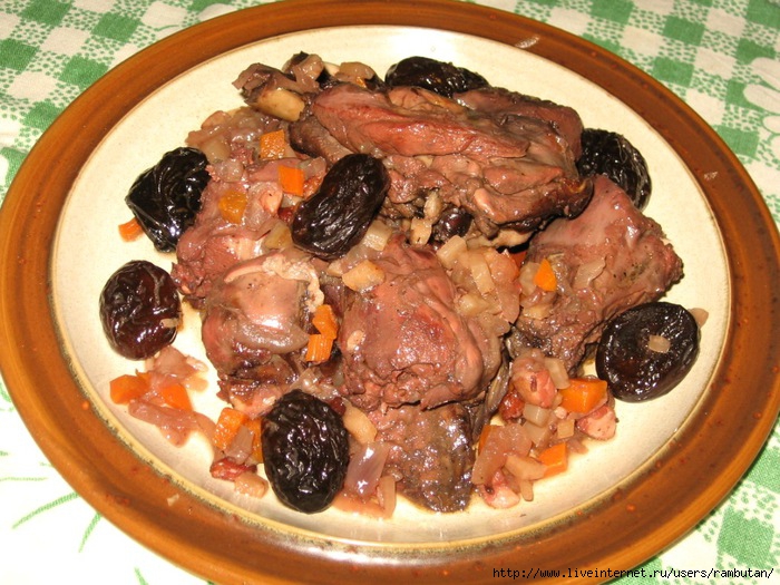 Баранина тушеная с черносливом рецепт с фото пошагово