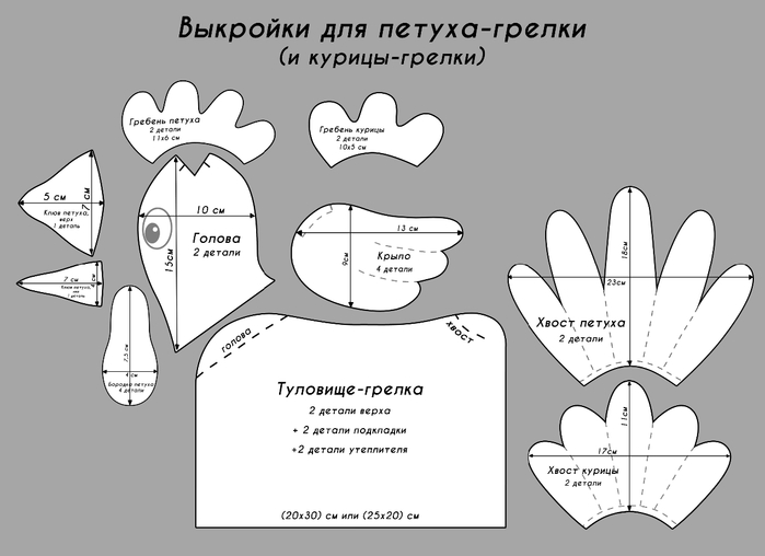 Грелка на чайник «Петух» – HandMade39.ru